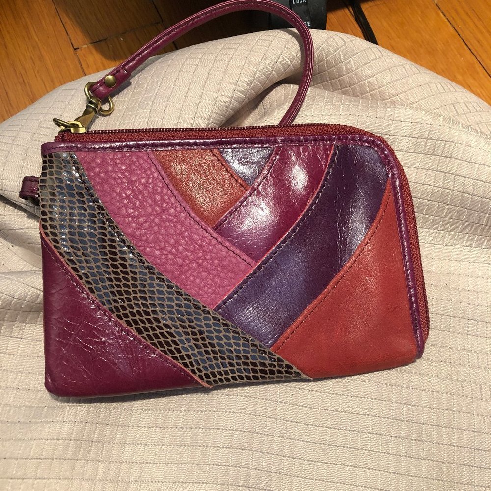 Fossil Fossil Multicolor Leather Wristlet Red - image 1